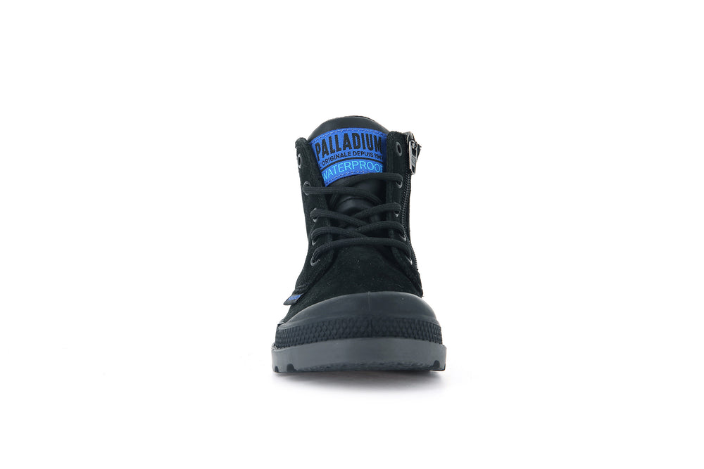 Botas Palladium PAMPA HI CUFF WP OZ Niños Negras | Costa Rica-35970